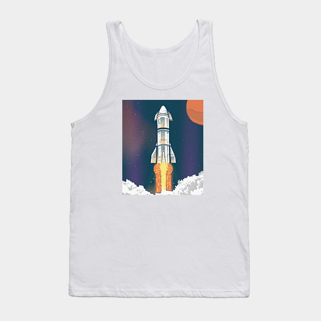 Starship Tank Top by Lees Tees